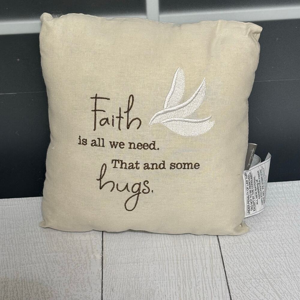 Hallmark Ivory Faith and Hugs Pillow